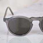 نظارة شمسية بإطار دائري رمادي سموكي