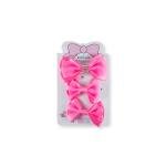 Girl's Elegant Satin Rhinestone Accent Crystal Details Hair Bow Clip