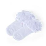 Angel Whisper Baby Socks with Double-Layer Lace Embroidery