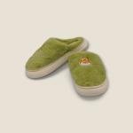 Fluffy Fox Embroidered Slip-Ons