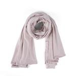 Cotton and Chiffon Scarf with Fine Stitch Edges - Pale Taupe