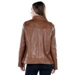 جاكيت نسائي من الجلد فاخر مبطن أنيق بلمسة جريئة