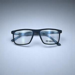 نظارة طبية مستطيلة الشكل باللون الأزرق الداكن مع أذرع منسوجة