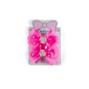 مشبك الشعر المزخرف على شكل فيونكة وزهرة فى المنتصف