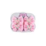 مشبك الشعر على شكل فيونكة مزين بقلوب