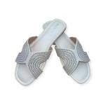 Rhinestone Embellished Flat Slippers