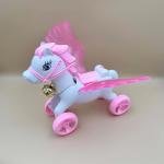 حصان بيغاسوس اللامع بأجنحة مذهبة لعبة يونيكورن سحرية للأطفال