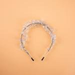Dewdrop Elegance Headband with Wire and Clear Beads