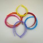 طقم أطواق شعر بلاستيكية بتصميم مموج وحواف متعرجة 12 قطعة  أنيقة ومريحة للاستخدام اليومي