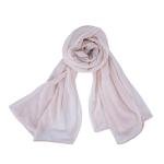 Cotton and Chiffon Scarf with Fine Stitch Edges - Peach