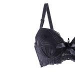 مجموعة لينجري دانتيل أنيقة شبكة مزخرفة حمالة صدر مسنودة وبتفاصيل ساتان