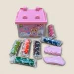 House Box Play Dough Set – 14 Colors Modeling Clay Kit with Cute Storage
