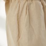 طقم بيجامة كاجوال فضفاض بمقاسات كبيرة غير مطاطي وجيوب عملية وقماش يسمح بالتهوية