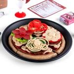 Pretend Play Natural Texture Gourmet Pizza Making set for kids
