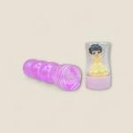 أنبوب سلايم لامع على شكل دمية أميرة مع غطاء علوي لطيف