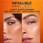 لوريال باريس كريم أساس مسحوق إنفاليبل 24 ساعة مات برونز متوسط 350