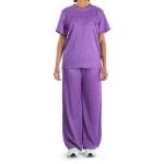 Ribbed Loungewear Set, Shiny Finish & Relaxed Fit
