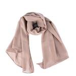 Cotton and Polyester Scarf with Fine Stitch Edges - Brown