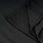 Cotton and Chiffon Scarf with Fine Stitch Edges - Black