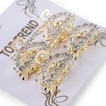 Curved Rhinestone Hair Claw Clip Set