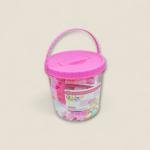 Educational Building Blocks Set in Pink Bucket