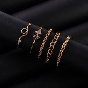 مجموعة أساور الثعبان الملكي والهرم - 5 قطع