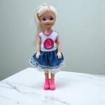 تنورة وحذاء لدمية كاب كيك سويت هارت