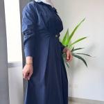 Women's Elegant Pleated Waist Shirt Dress