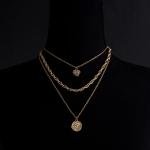 قلادة الطبقات بتصميم القلب والوردة رمز خالد للأناقة