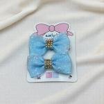 Sparkle Princess Hair Bow Clips – Glitter Tulle & Rhinestone Accent
