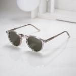 نظارة شمسية جلاسير بإطار دائري فضي – لمسة ريترو