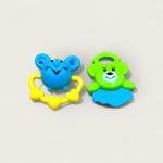 Colorful Animal Teether Rattle Set – Set of 4