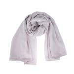 Cotton and Polyester Scarf with Fine Stitch Edges - Off White