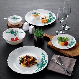 Cello 50 Pc Imperial Dinner Set - Aqua Leaves