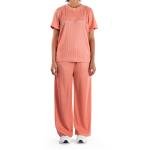 Ribbed Loungewear Set, Shiny Finish & Relaxed Fit