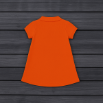 فستان بولو بناتي بقصة A كلاسيكية بقماش مضلع وأزرار وياقة