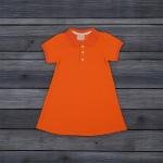 فستان بولو بناتي بقصة A كلاسيكية بقماش مضلع وأزرار وياقة