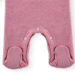 Baby Diamond Knit Footed Romper with Peter Pan Collar