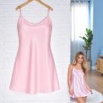 VIP Satin Silk Slip Dress  Spaghetti Straps, Short Nightwear