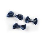 Girl's Elegant Satin Rhinestone Accent Crystal Details Hair Bow Clip