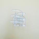 مشابك شعر صغيرة شفافة تصميم مربع للإمساك مجموعة من 12 قطعة