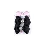 Girl's Pearl Decore Bow Hair Clip Set