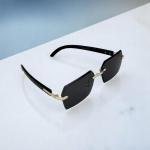 نظارة شمسية مستقبلية بدون إطار بتصميم سداسية