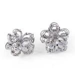 Floral Filigree Rhinestone Hair Claw Clip Set