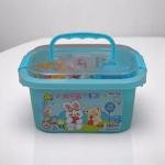 مجموعة الطين الناعم الملوّن من كرييتيف وورلد صندوق تخزين مطبوع بأشكال الأرنب والدب