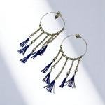 Boho Luxe Fringe Hoop Earrings