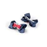 Girl's Charming Grosgrai Bow Hair Clip with Polka-Dot Bow Embellishments