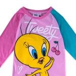Looney Tunes Tweety Pink & Aqua Kids Pajama Set