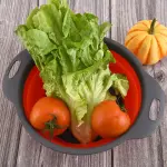 مصفاة قابلة للطي بمقابض – أحمر ورمادي