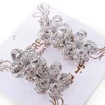 Floral Filigree Rhinestone Hair Claw Clip Set